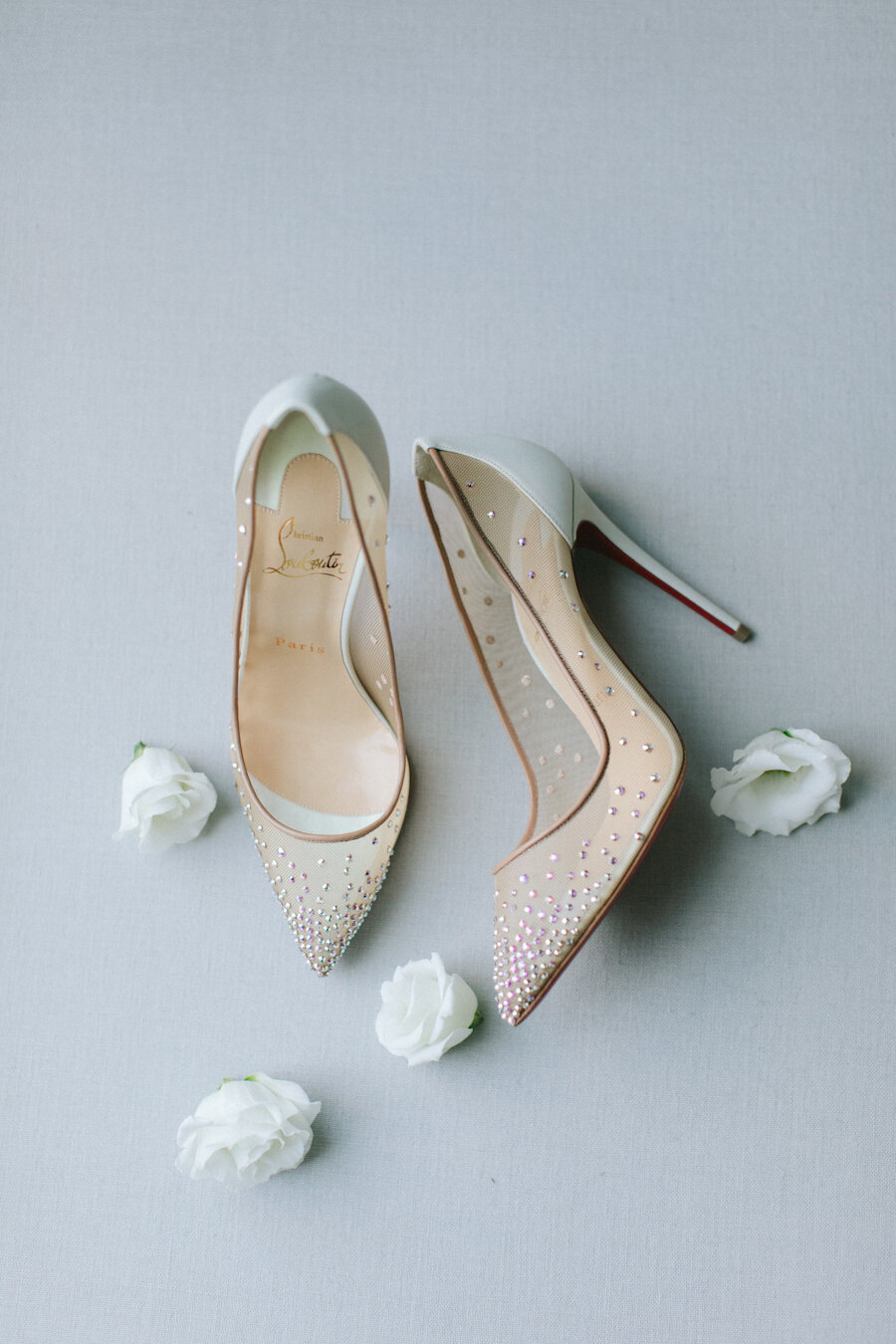 Christian Louboutin wedding shoes with sparkles