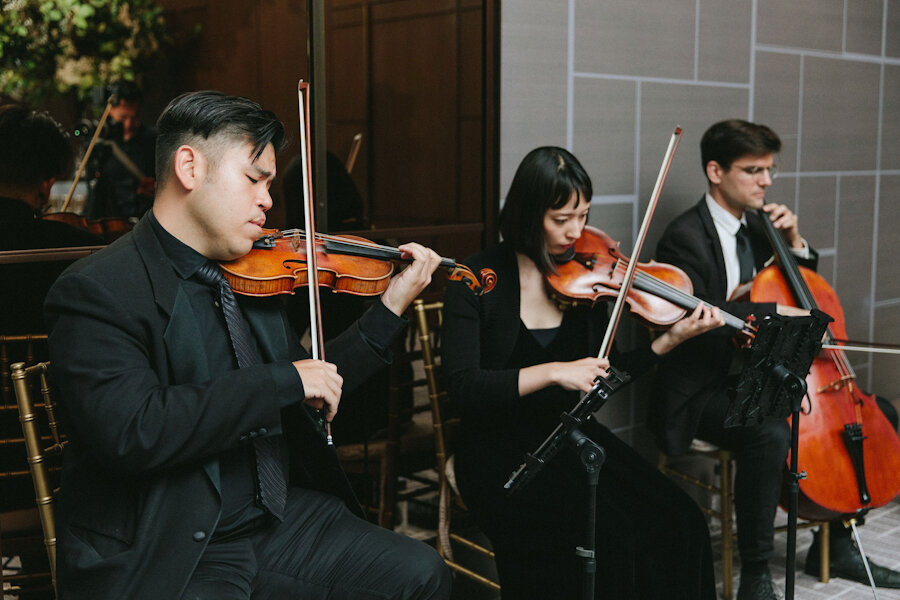 Four Seasons NYC wedding ceremony string quartet