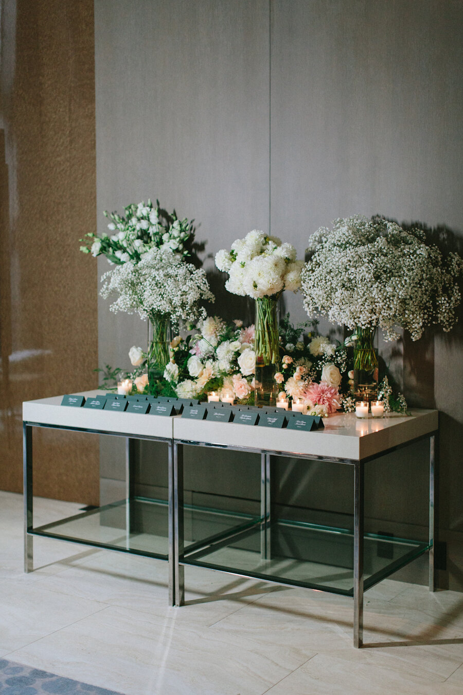Four Seasons NYC wedding escort card table