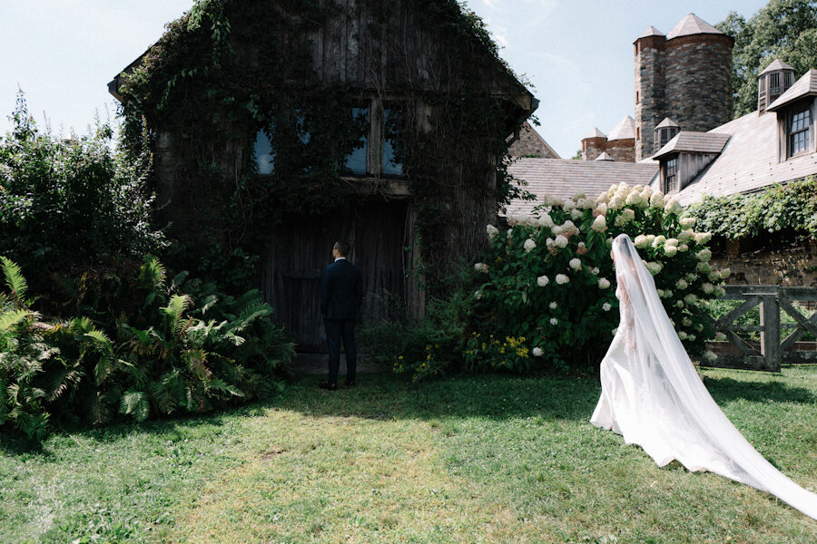 Blue Hill at Stone Barns wedding first look