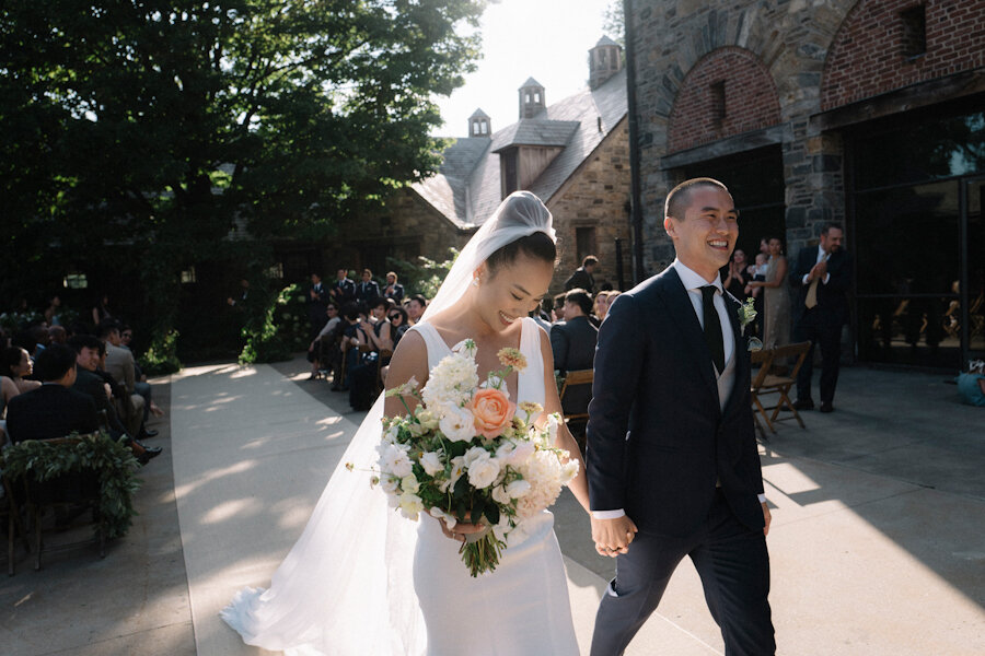Blue Hill at Stone Barns wedding just married