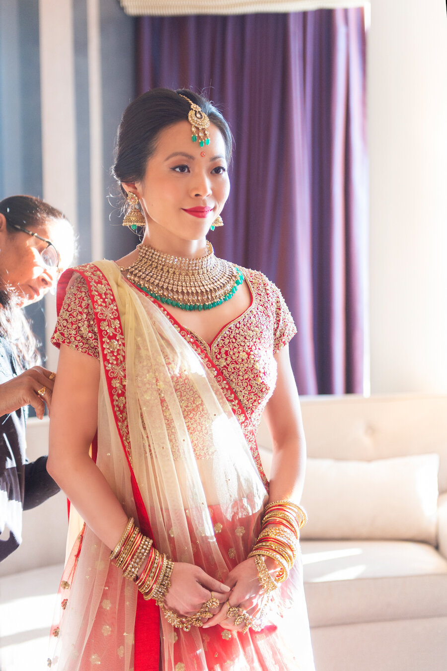Mandarin Oriental New York Wedding bride indian outfit