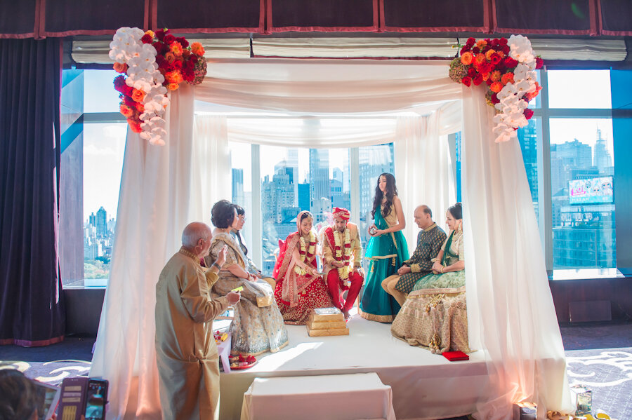 Mandarin Oriental New York wedding ceremony mandap