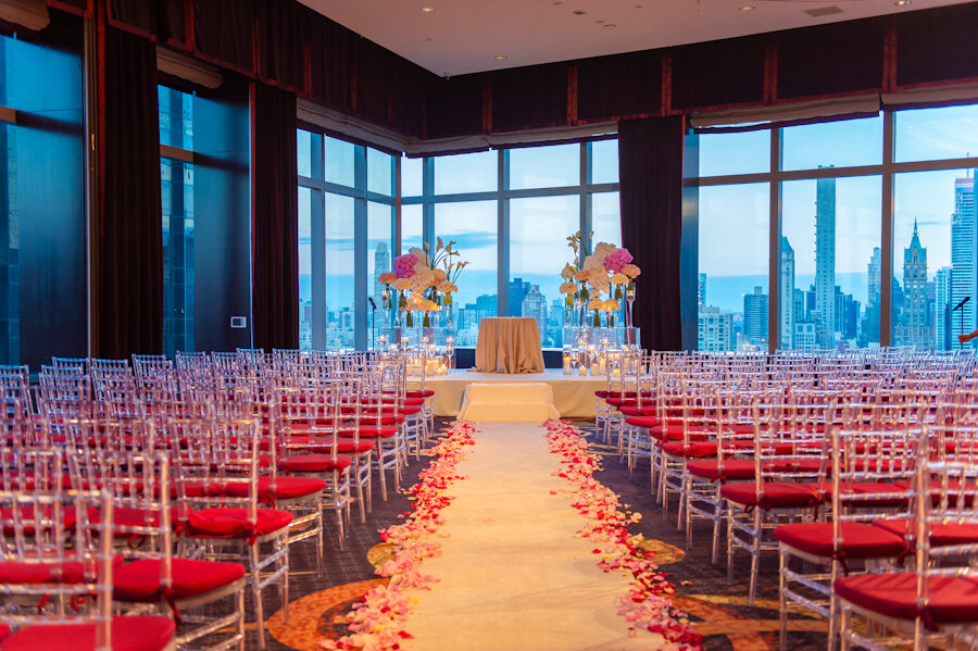 Mandarin Oriental New York wedding ceremony modern