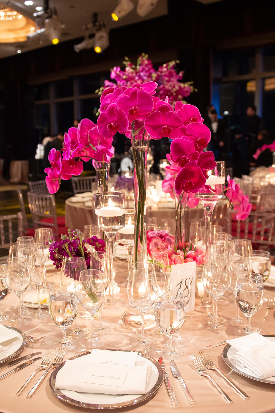 Mandarin Oriental new york wedding pink orchids
