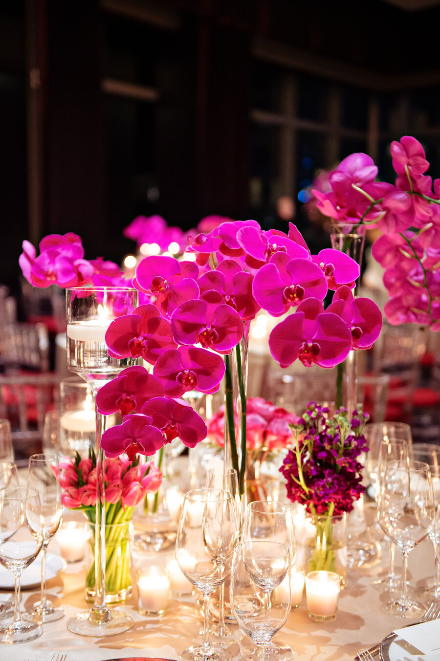 Mandarin Oriental new york wedding pink orchids