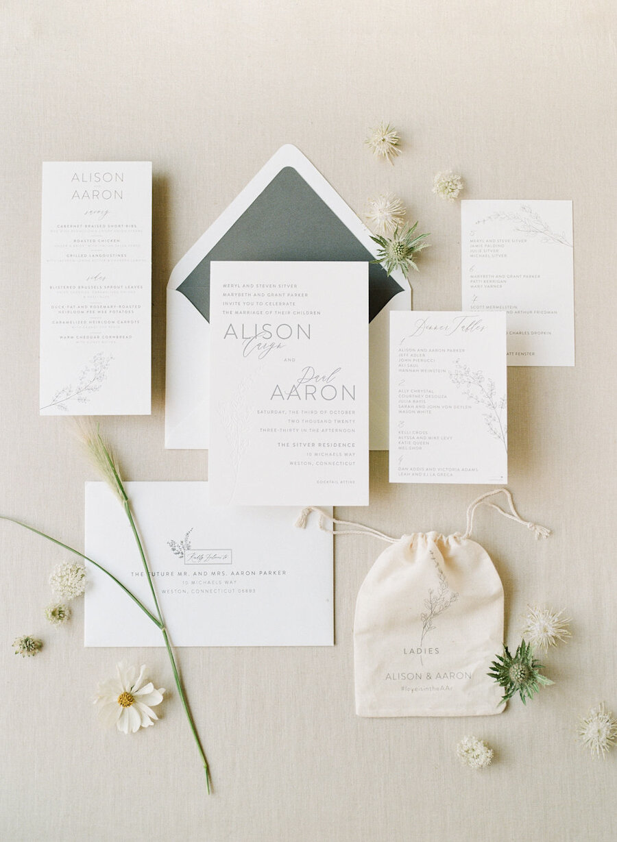 micro wedding invitation suite