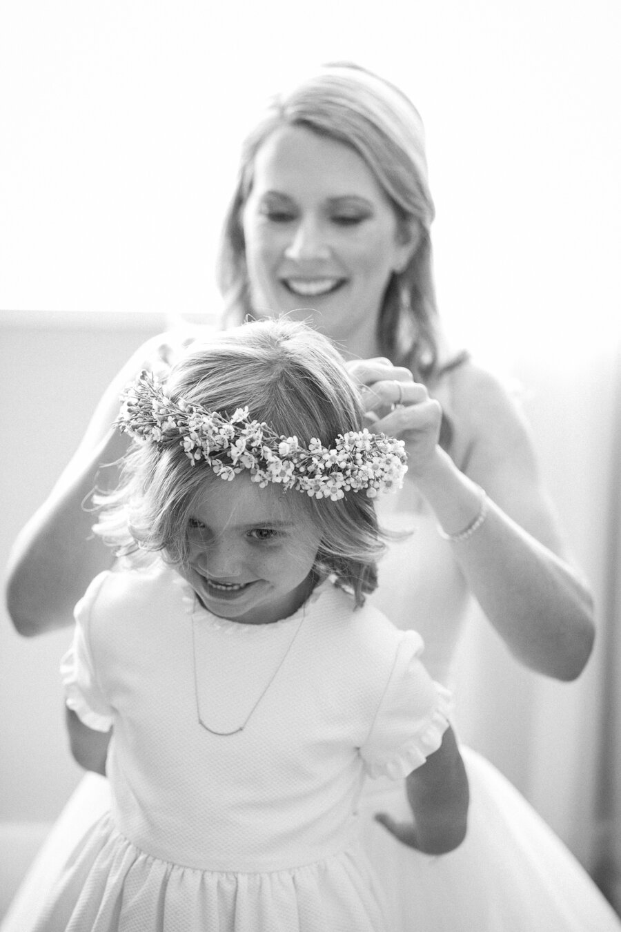 Valley Rock Inn wedding flower girl with flower crown