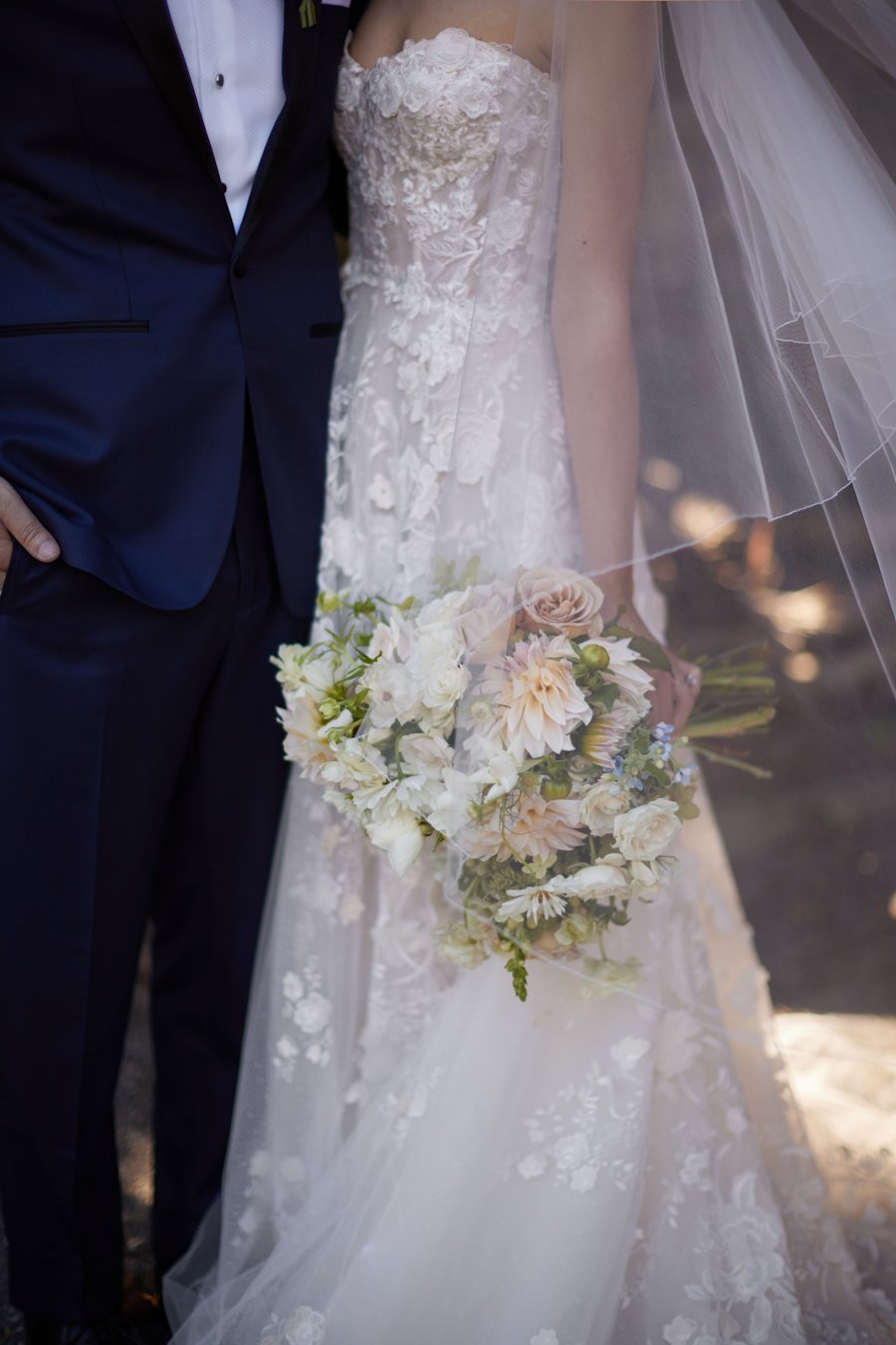 blue hill at stone barns wedding bouquet