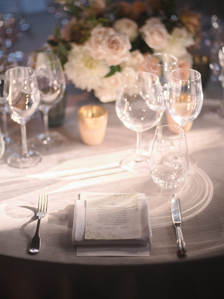 blue hill at stone barns wedding place setting