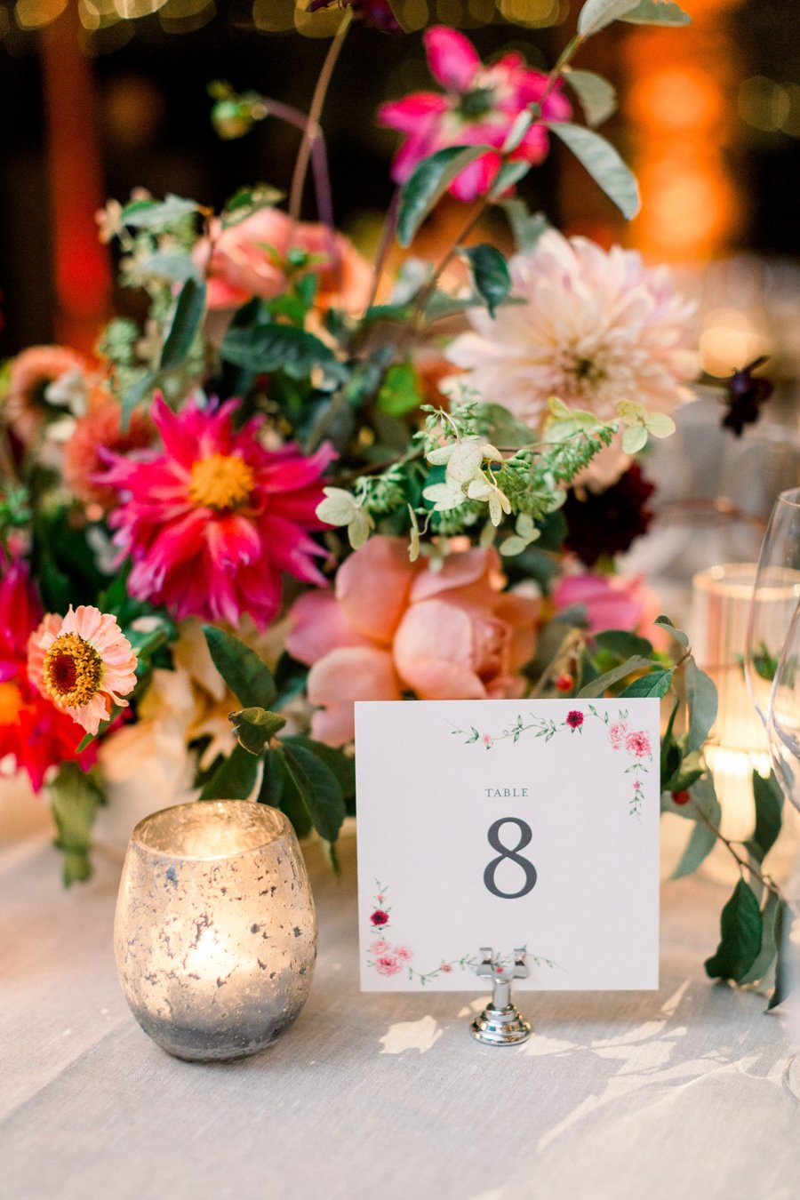 blue hill at stone barns wedding table number