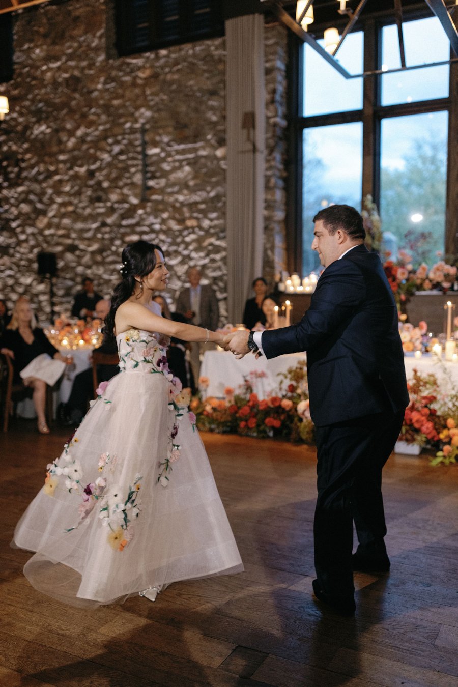 first-dance-bride-wearing-flower-dress.jpg