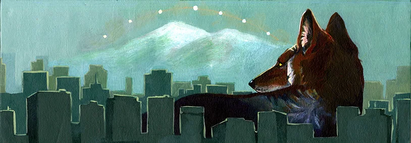 from 2016 series Eat Trash Be Free depicting urban wildlife