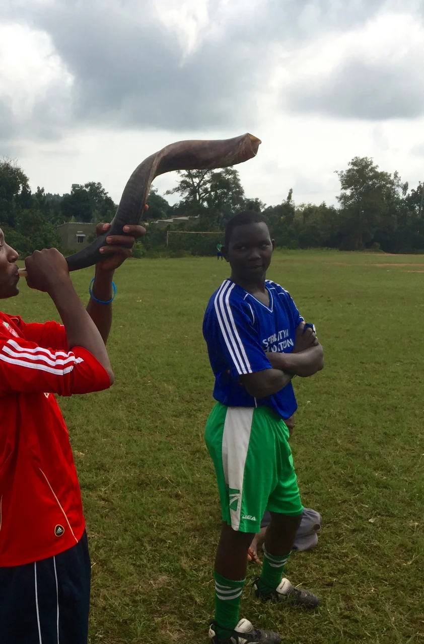 The shofar of victory is blown as Team Joyful scores a goal!
