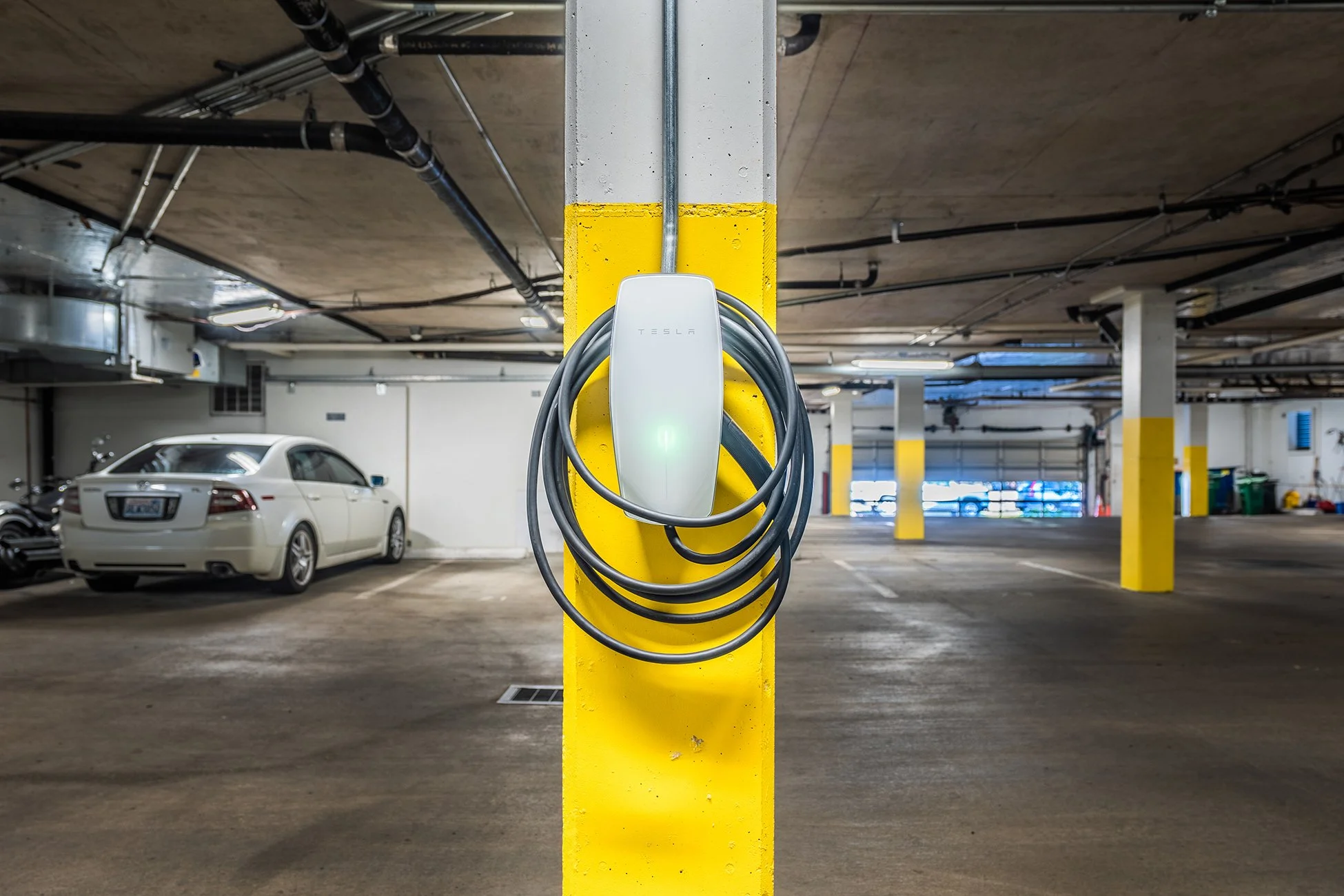 Madrona Court Apartments EV Tesla Charger