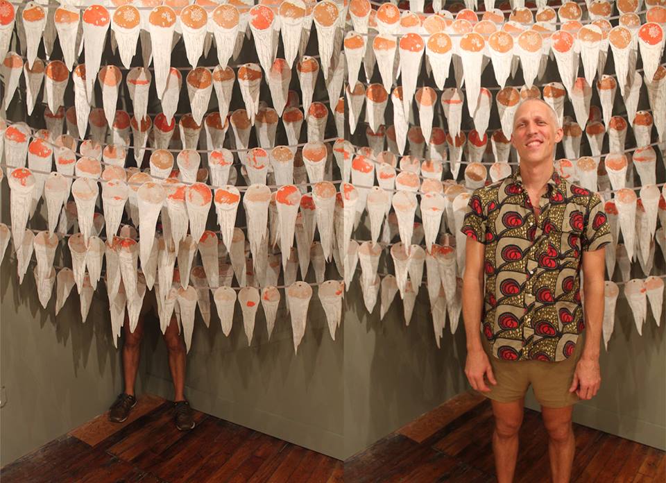 Our inaugural Artist-in-Residence, John Orth, in front of (and behind) his installation The Golden Age of Souvenirs..jpg