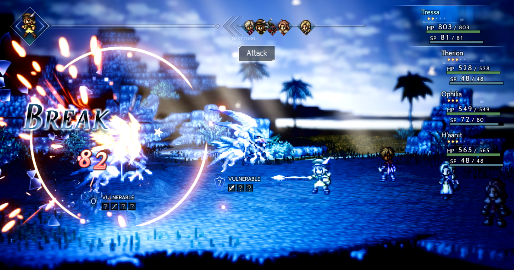 The battle system is a refreshing take on 16-bit style turn-based RPGs' offerings.