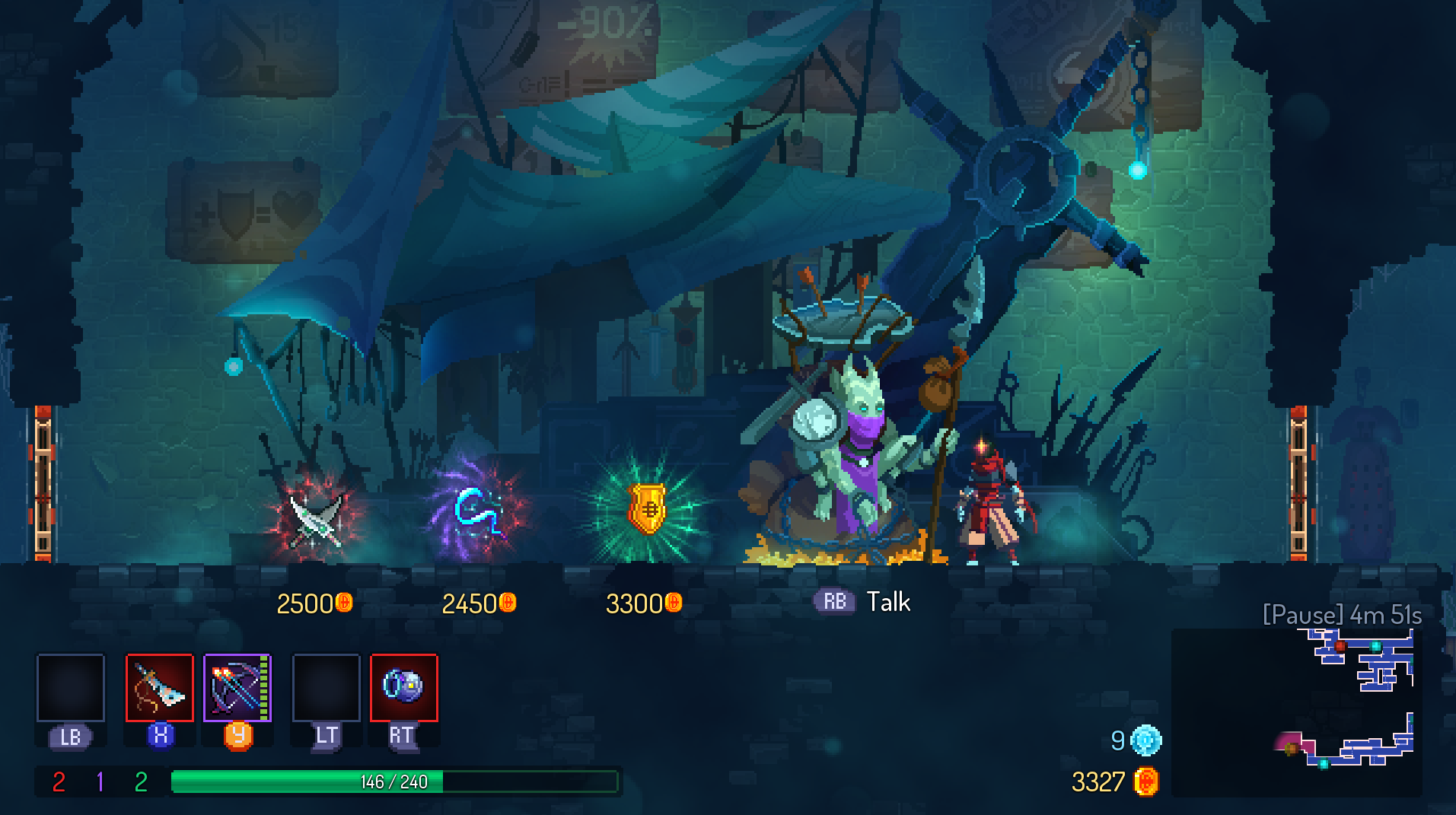 Temporary item purchases help accelerate runs... for a price.