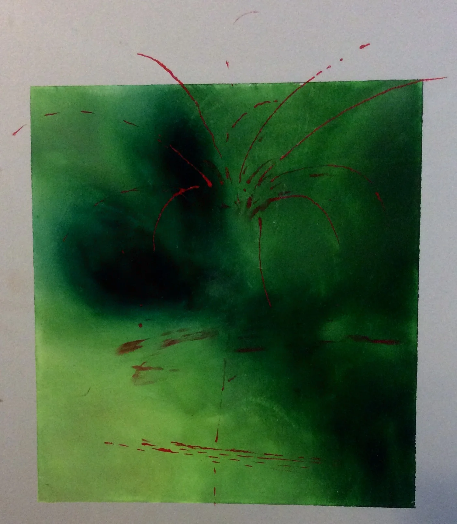 red on green