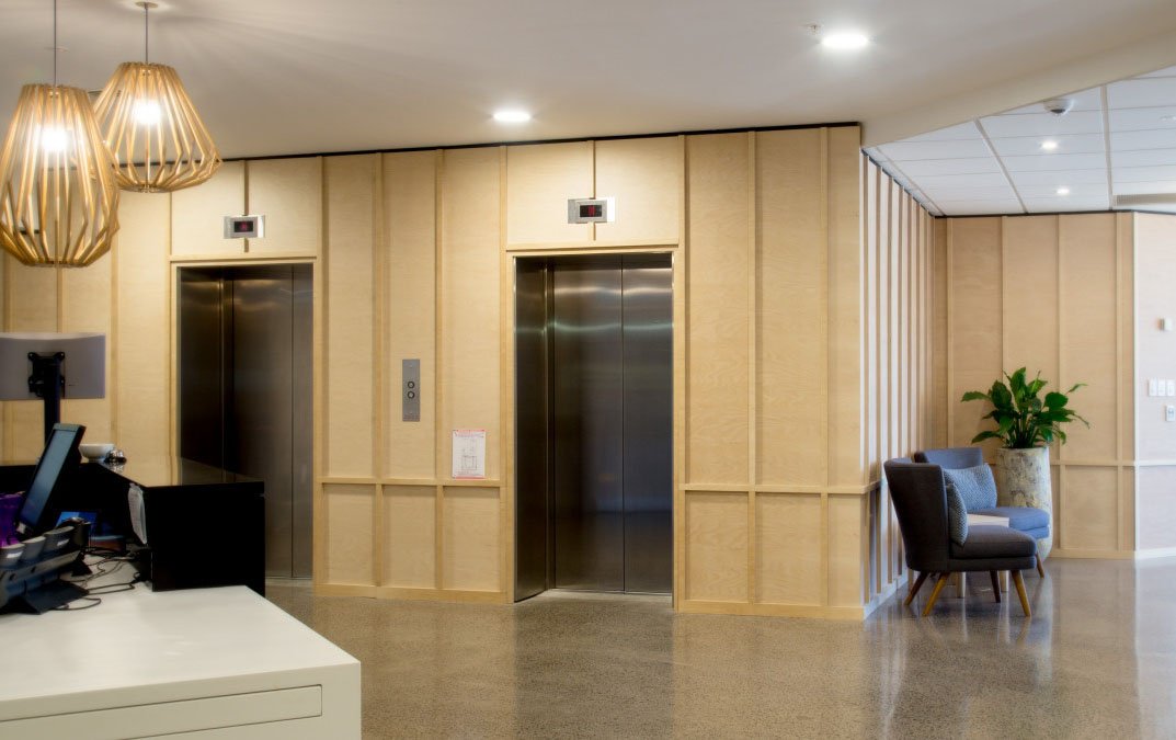 Pre-finished Ply adds warmth in reception upgrade