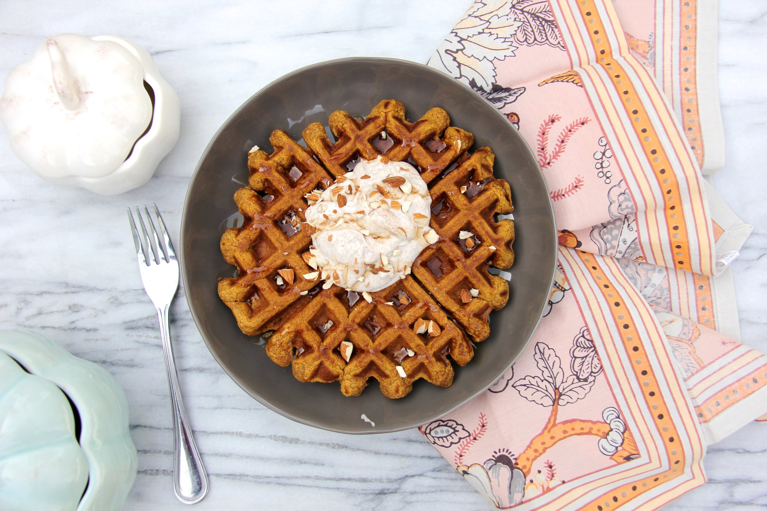 Protein-Packed Pumpkin Waffles