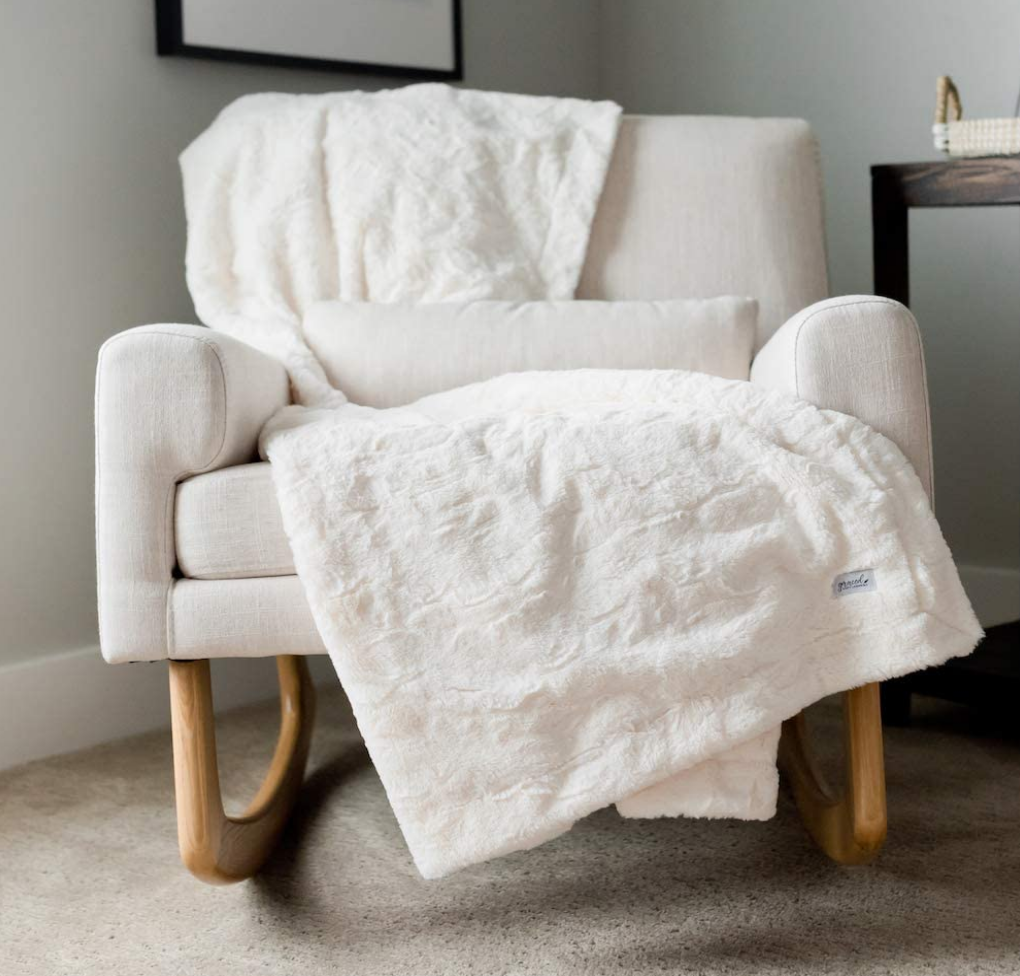 Faux Fur Blanket in Alpine