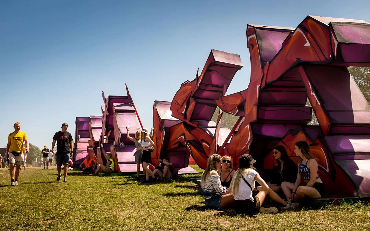 Installation de KWEST au festival Roskilde au Denmark