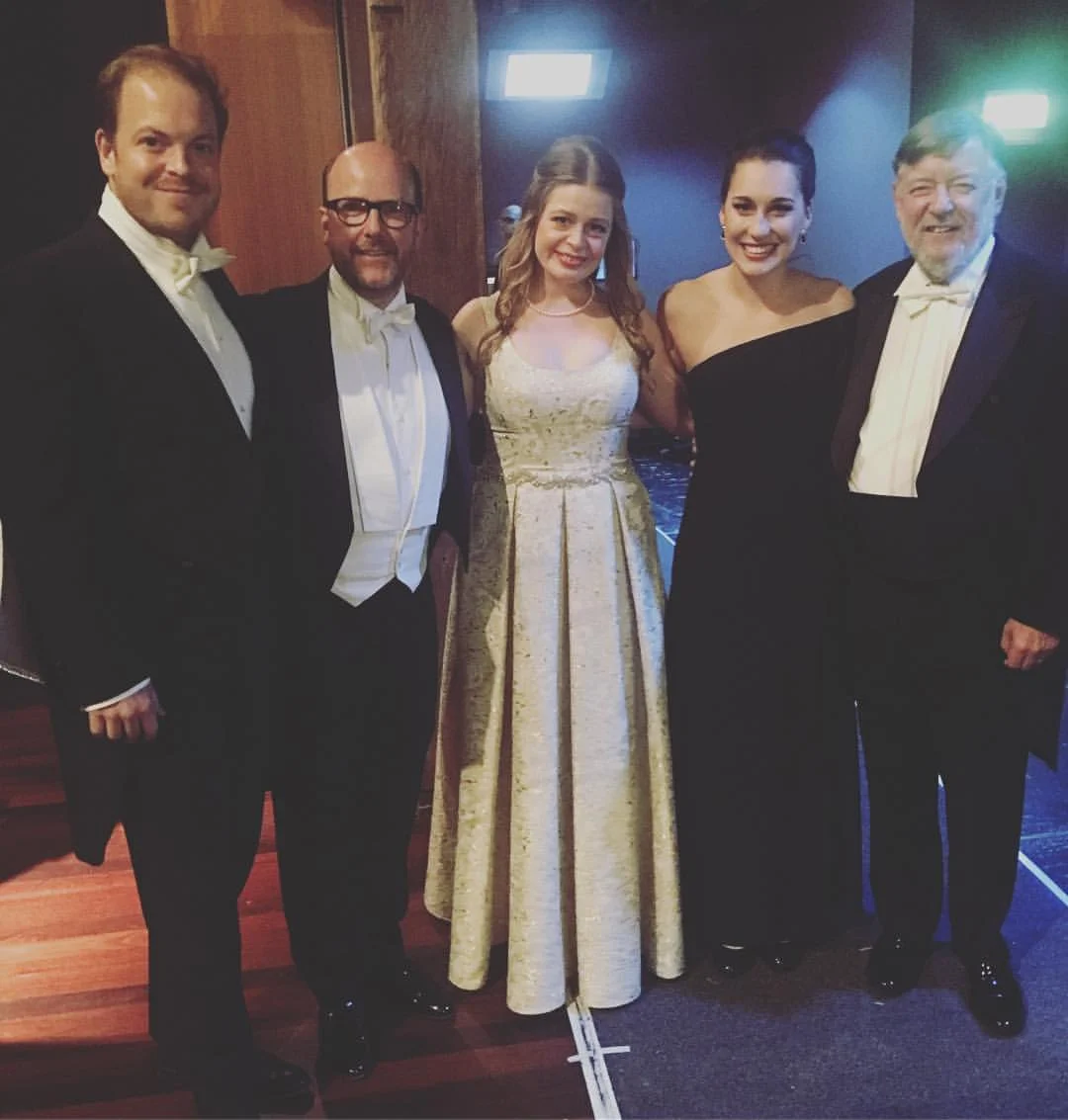 (L-R) Andrew Staples, Neal Davies, Siobhan Stagg, Shakira Tsindos and Sir Andrew Davis