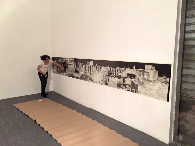 Attaching the negative to the wall
