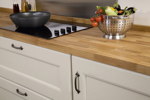 Wooden worktops look stunning and give a traditional feel