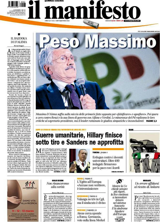 Il Manifesto — May 12, 2016