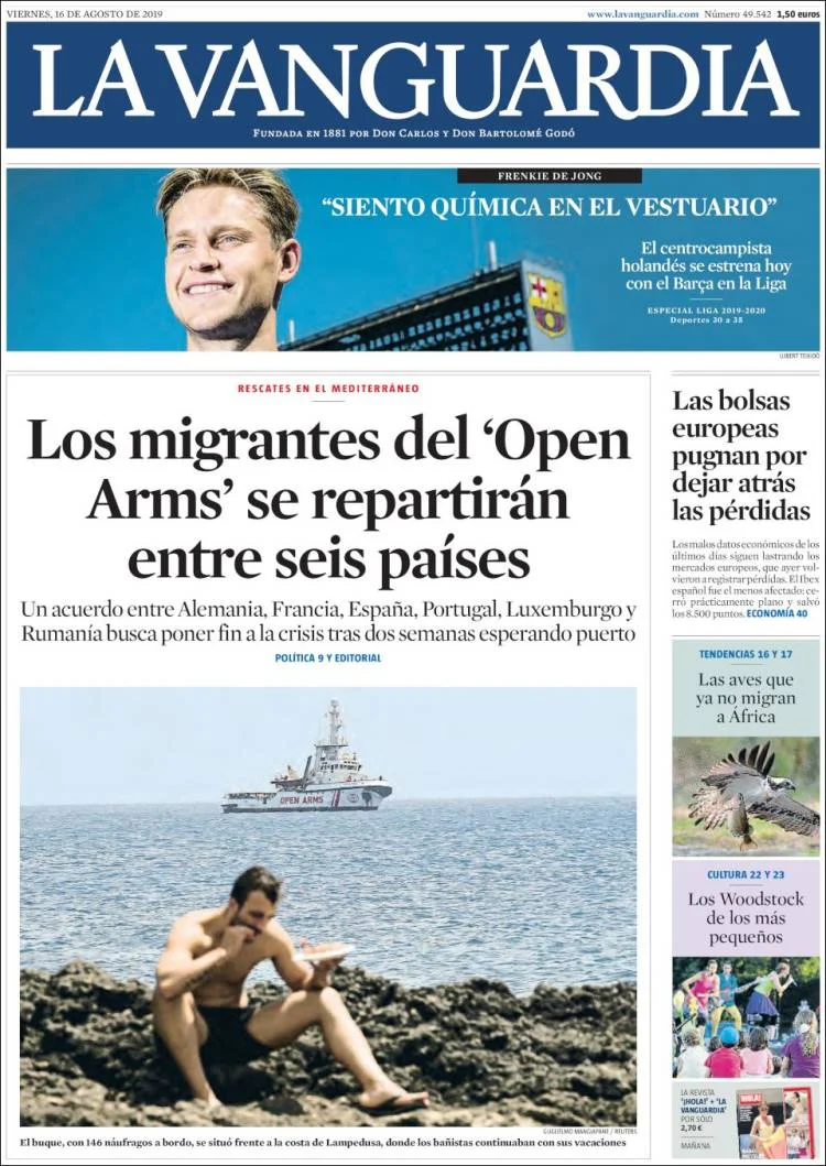 La Vanguardia — August 16, 2019