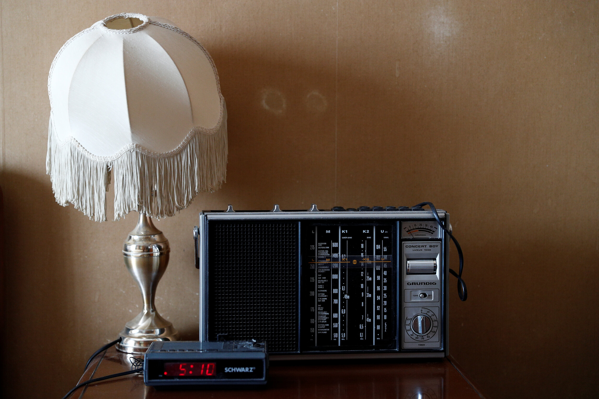  Vintage radios sit on the bedside table of Giuseppe Paterno, 96, Italy's oldest student, a day before he graduates from The University of Palermo with an undergraduate degree in history and philosophy, at his home in Palermo, Italy, July 28, 2020. 