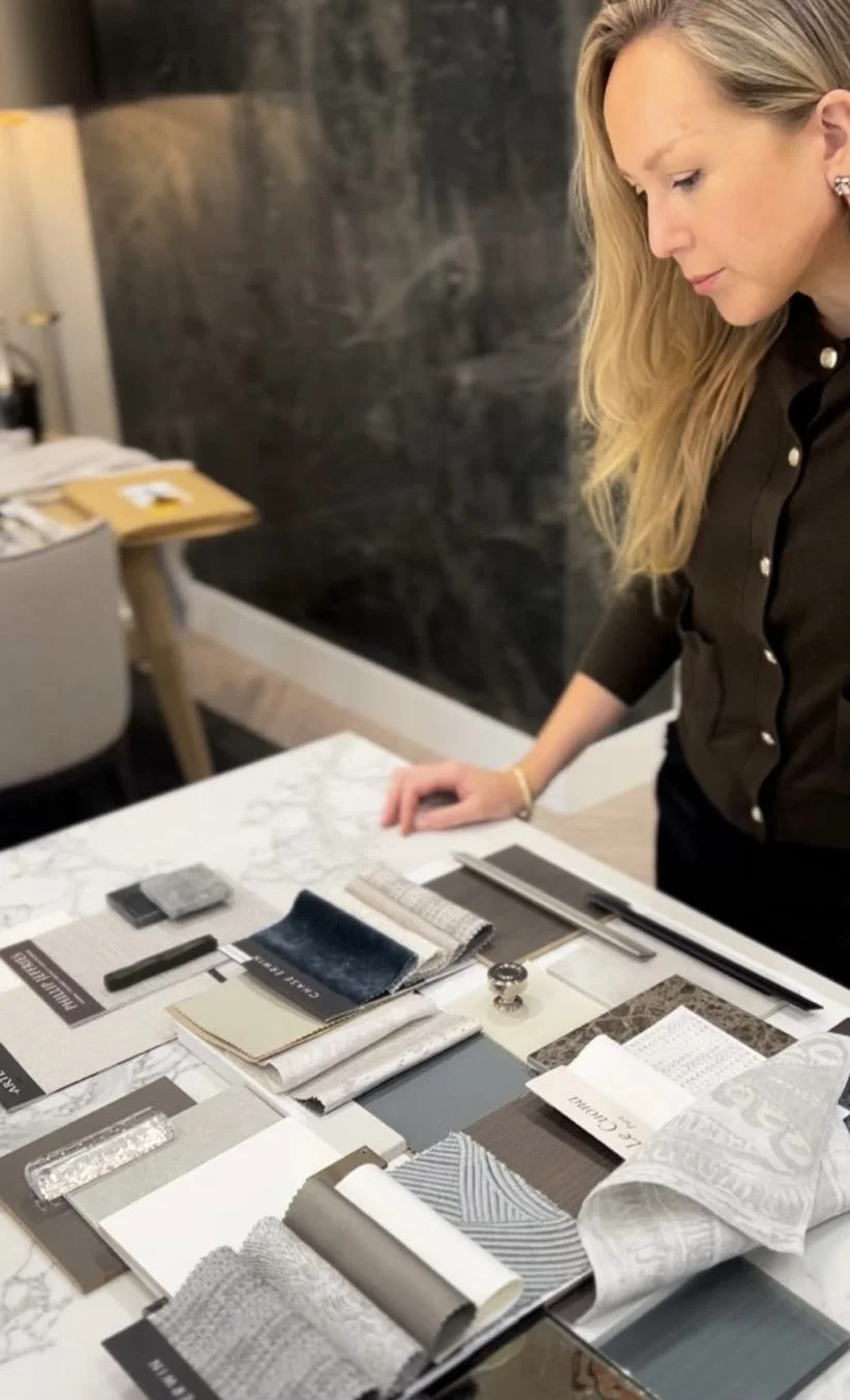 Robyn Hennessey, Hennessey House Design director working on a bespoke interior design scheme