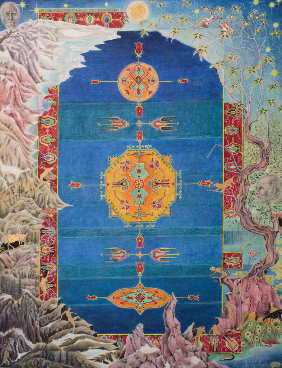 Anatolian Rug in Encroaching Landscape