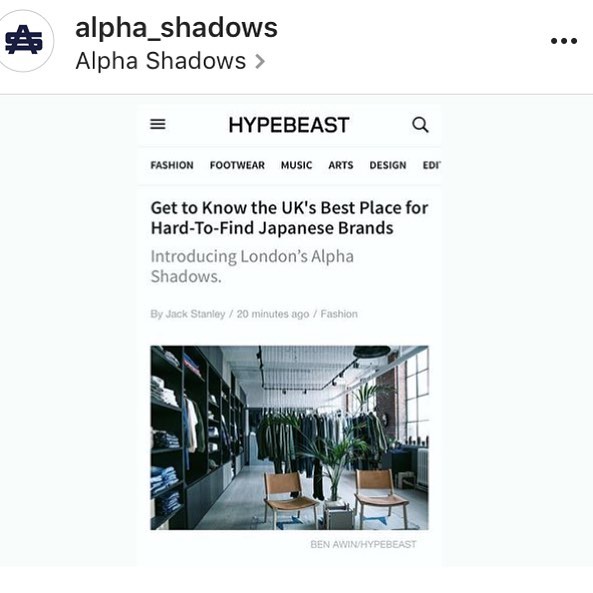 Congrats to our buddy Tom at @alpha_shadows for the fine feature and due praise on @hypebeast ! #sunshineblues season 1 available at Alpha Shadows next season!