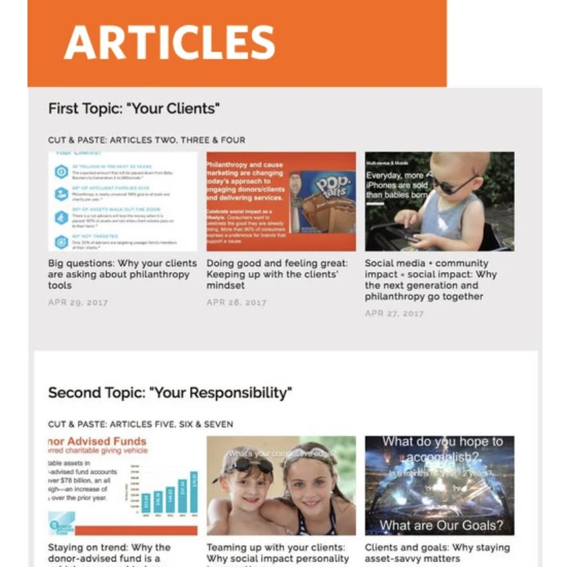 10 Articles &amp; Photos to Engage Professional Advisors