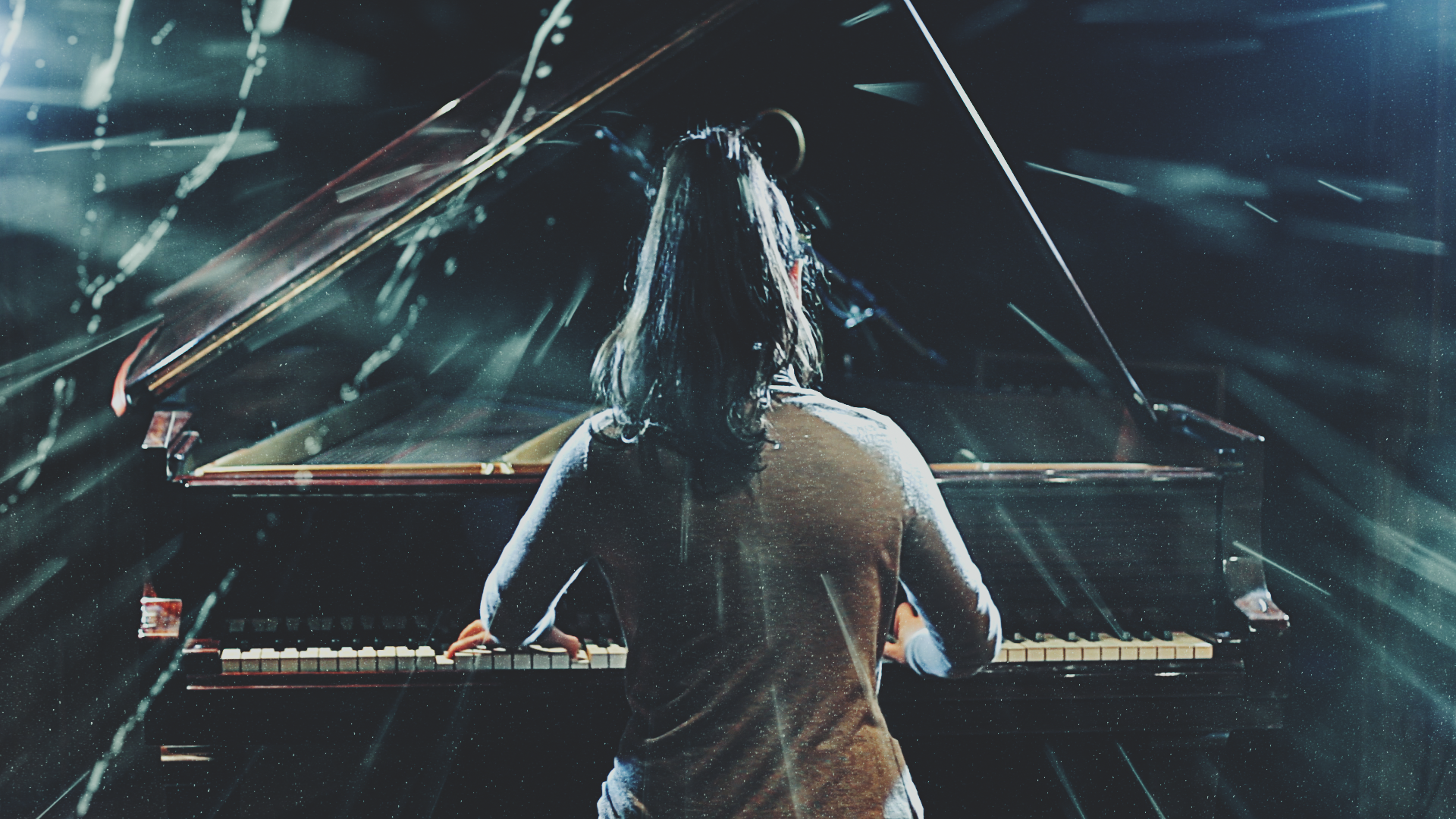 One more step: Admiring the feeling of rain drops falling at you, just like the piano notes fall into your ears. Nice!