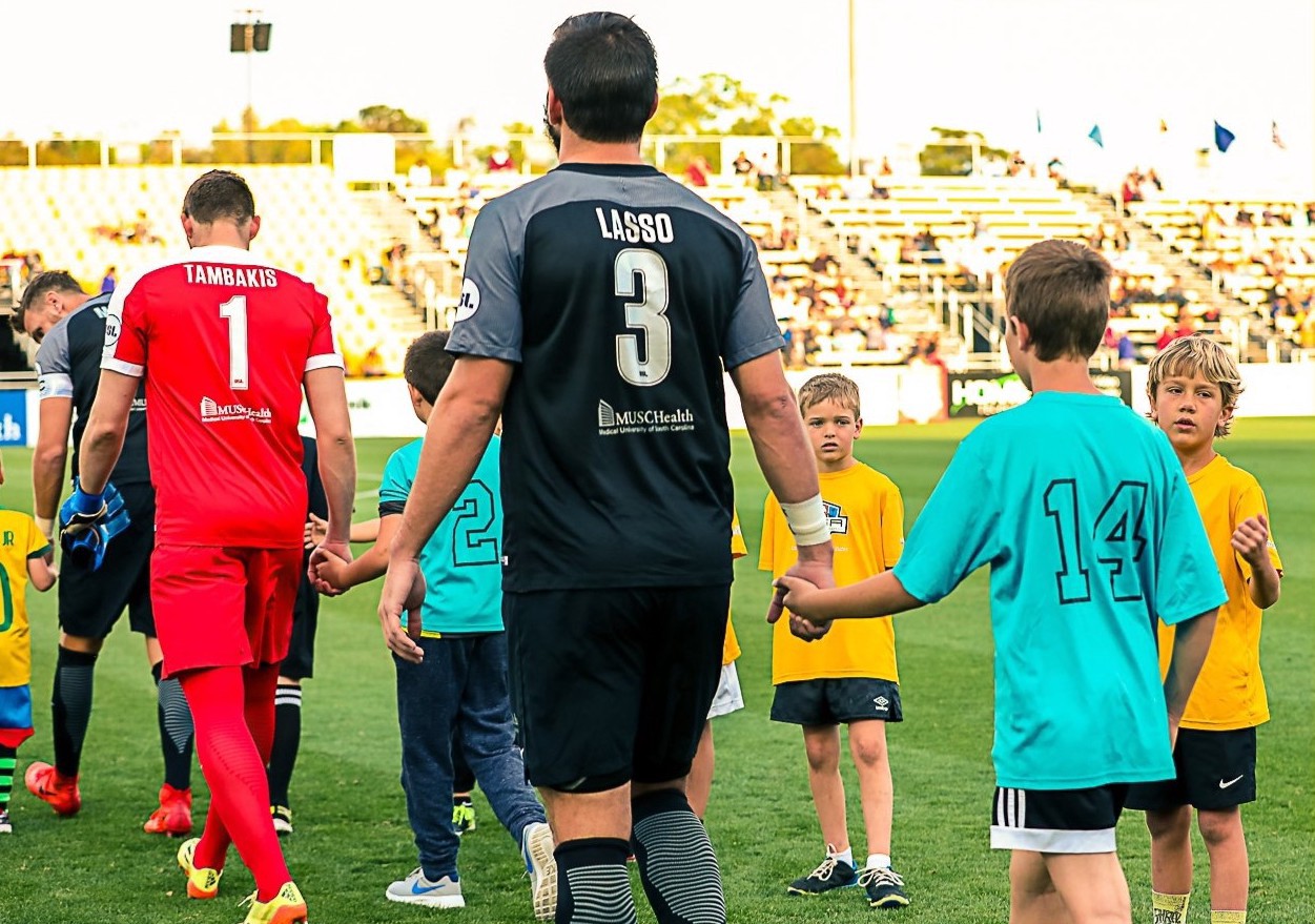 Pictured Above: Forrest Lasso's height compared to the average attacker in USL