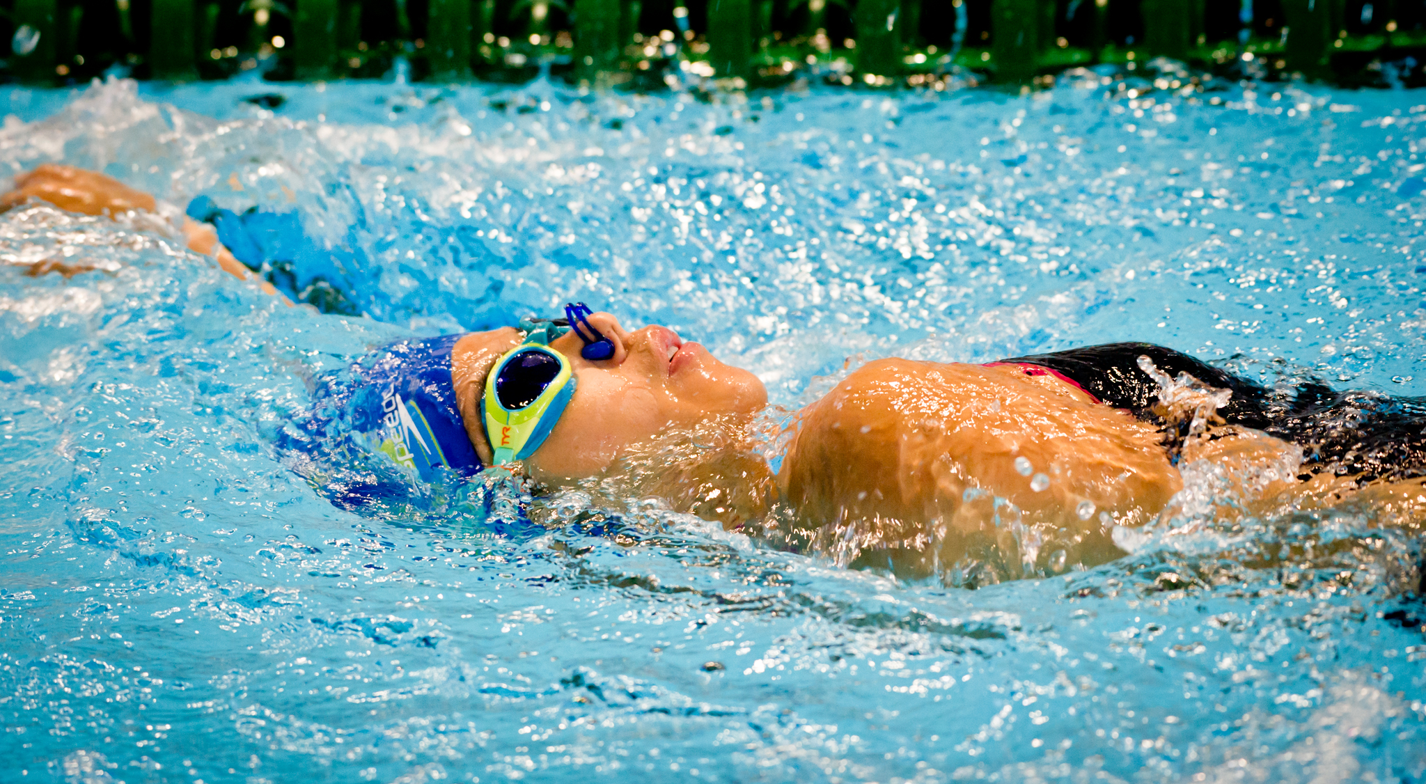 A para-swimmer en route to a world record during the ASEAN Para Games at the OCBC Aquatic Centre.