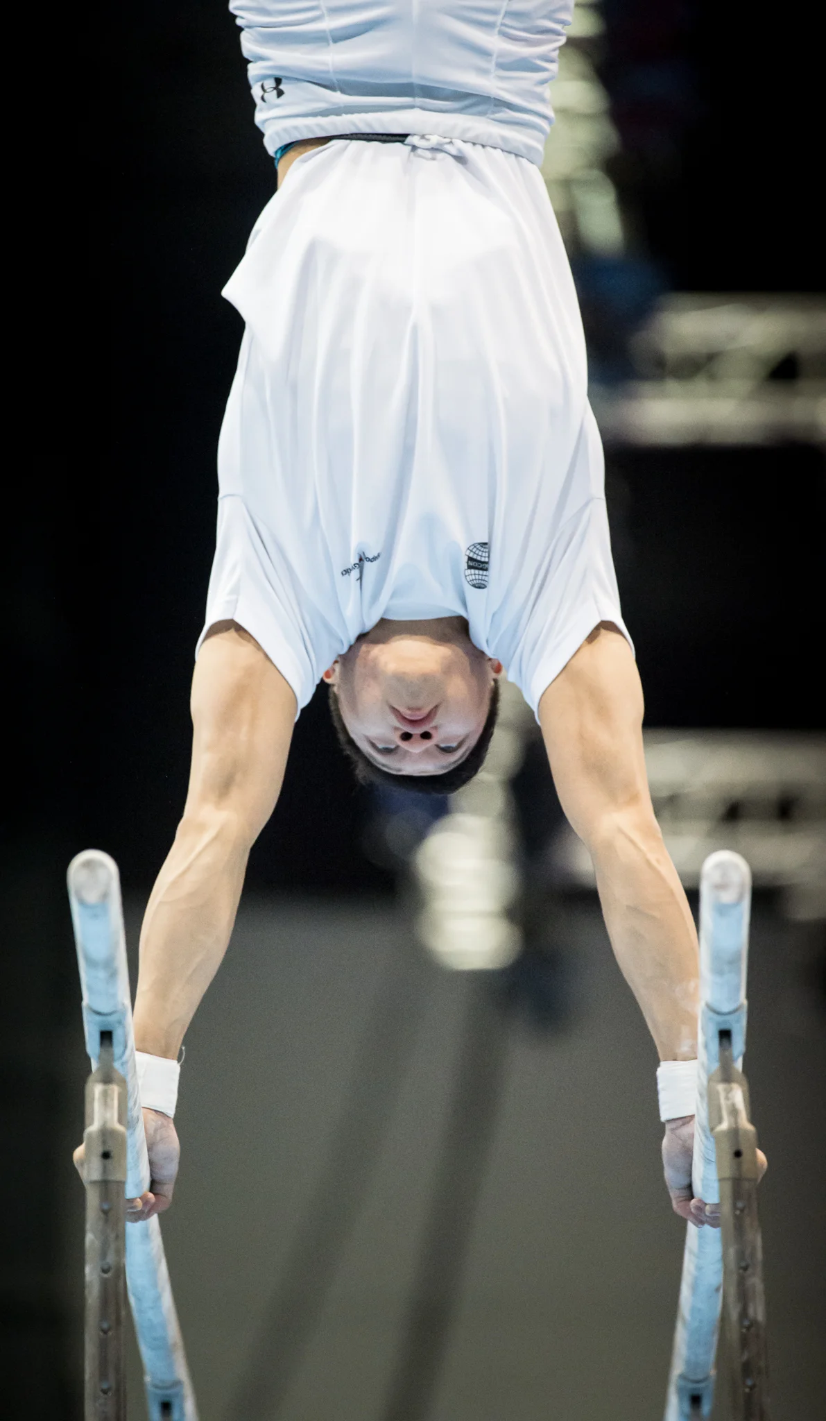 A Singaporean gymnast in action during the SEA Games at the Malaysian International Trade and Exhibition Centre.