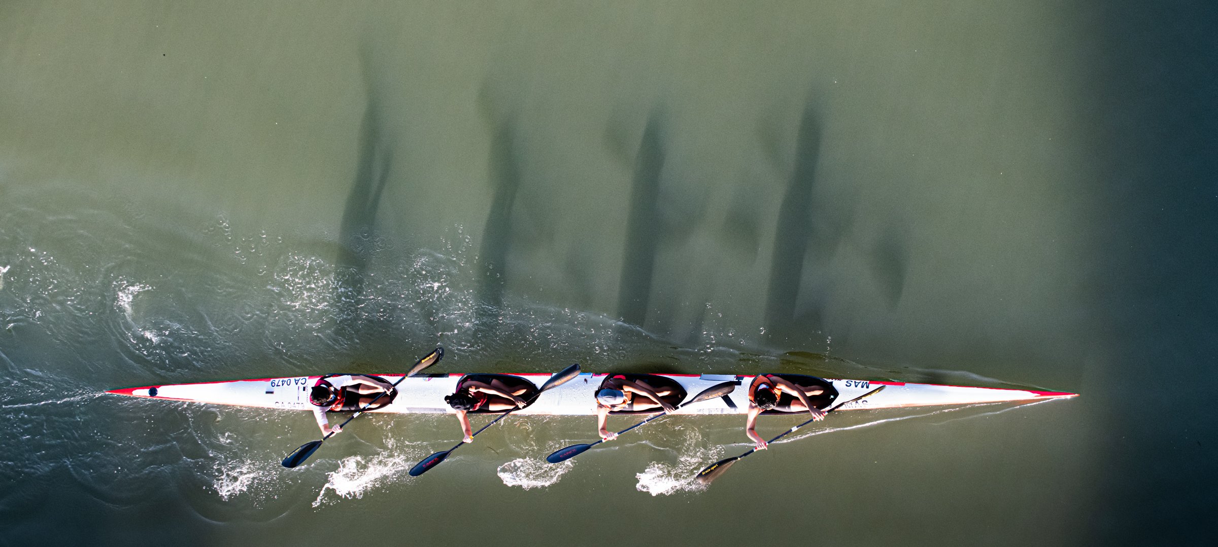 Kayakers paddles during the Singapore Sprint Cup at the Marina Channel.