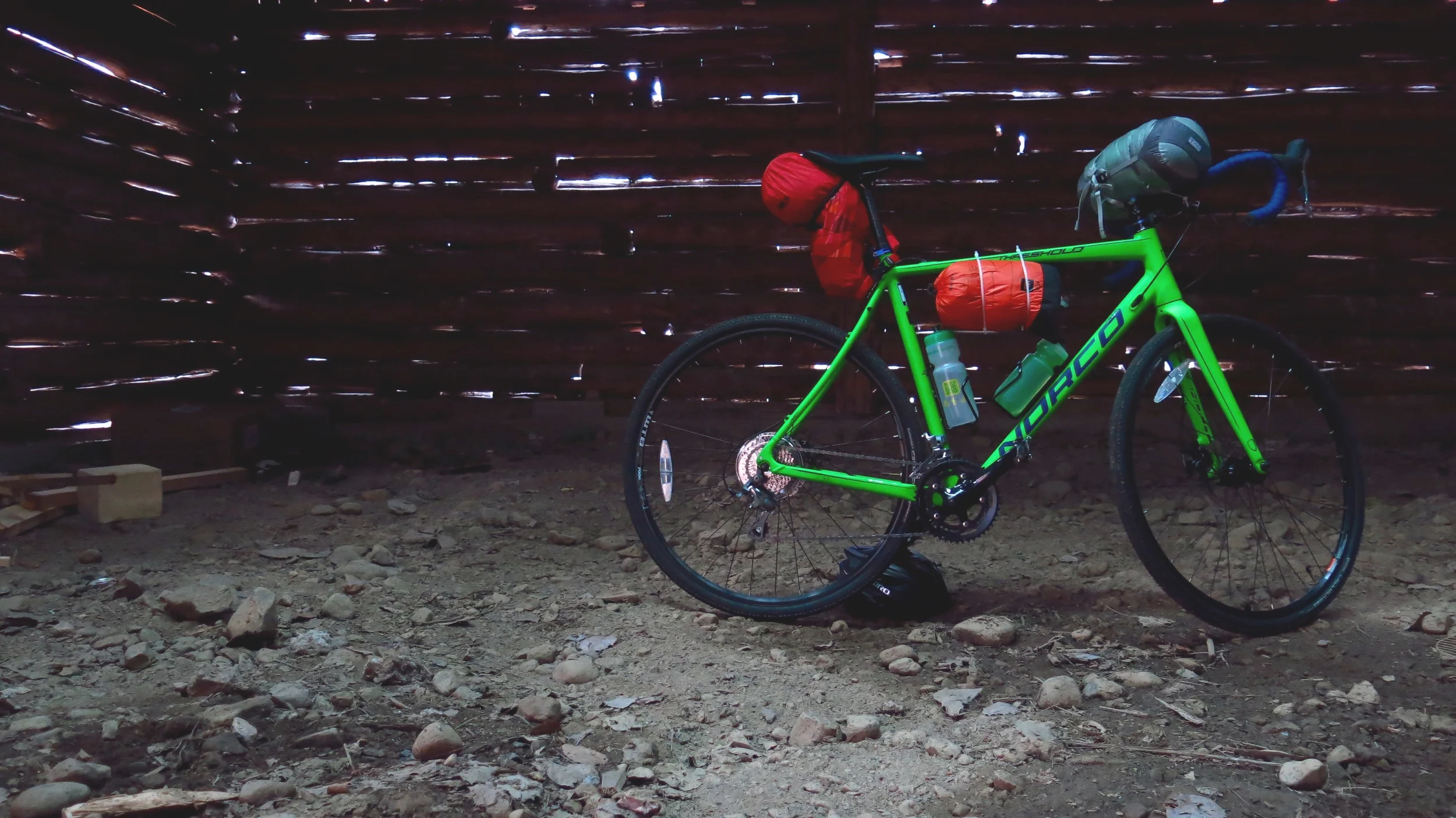 Early bikepacking attempt, notice all of the zip-ties.