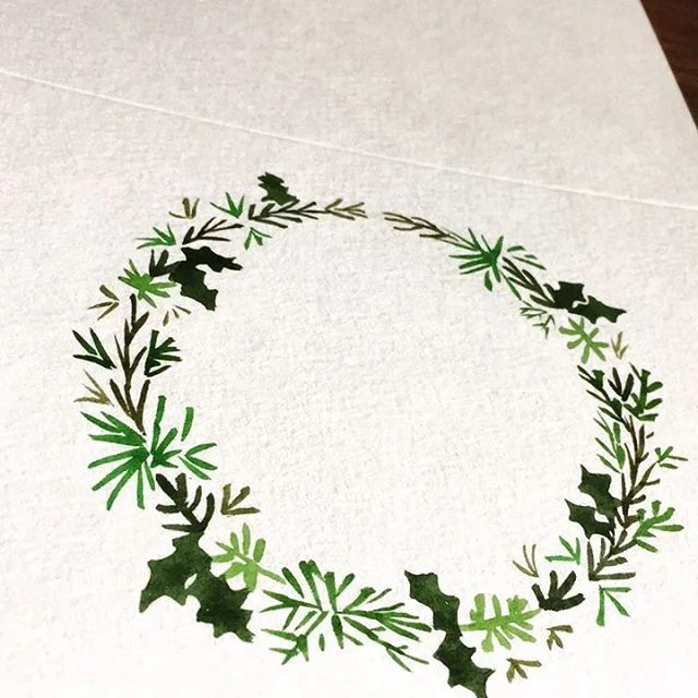 Christmas cards are coming 🎄🌲🌿 🖌