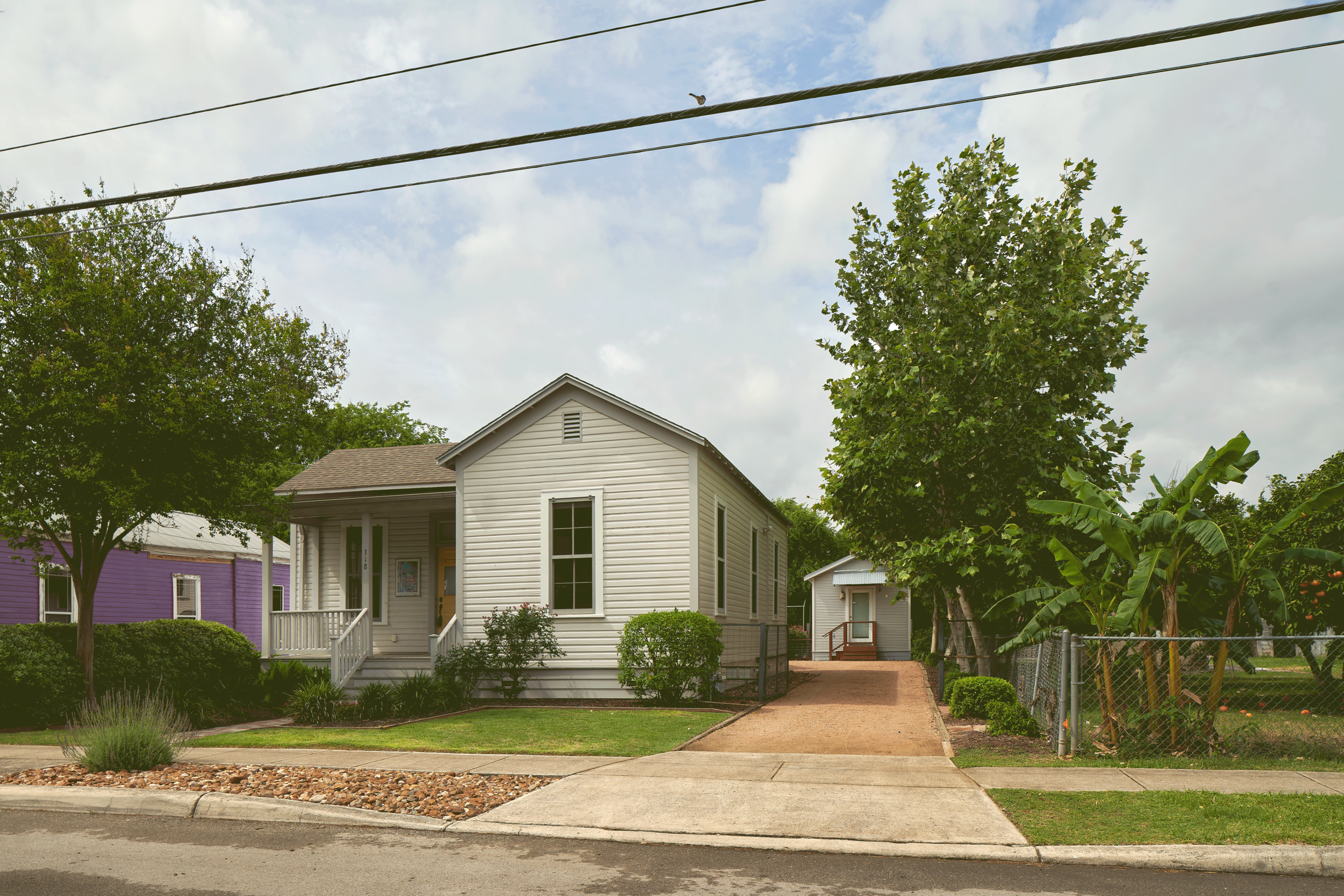 Exterior View, Leigh Street House + Shotgun  House, San Antonio, Texas, 2015. Photo by Dror Baldinger