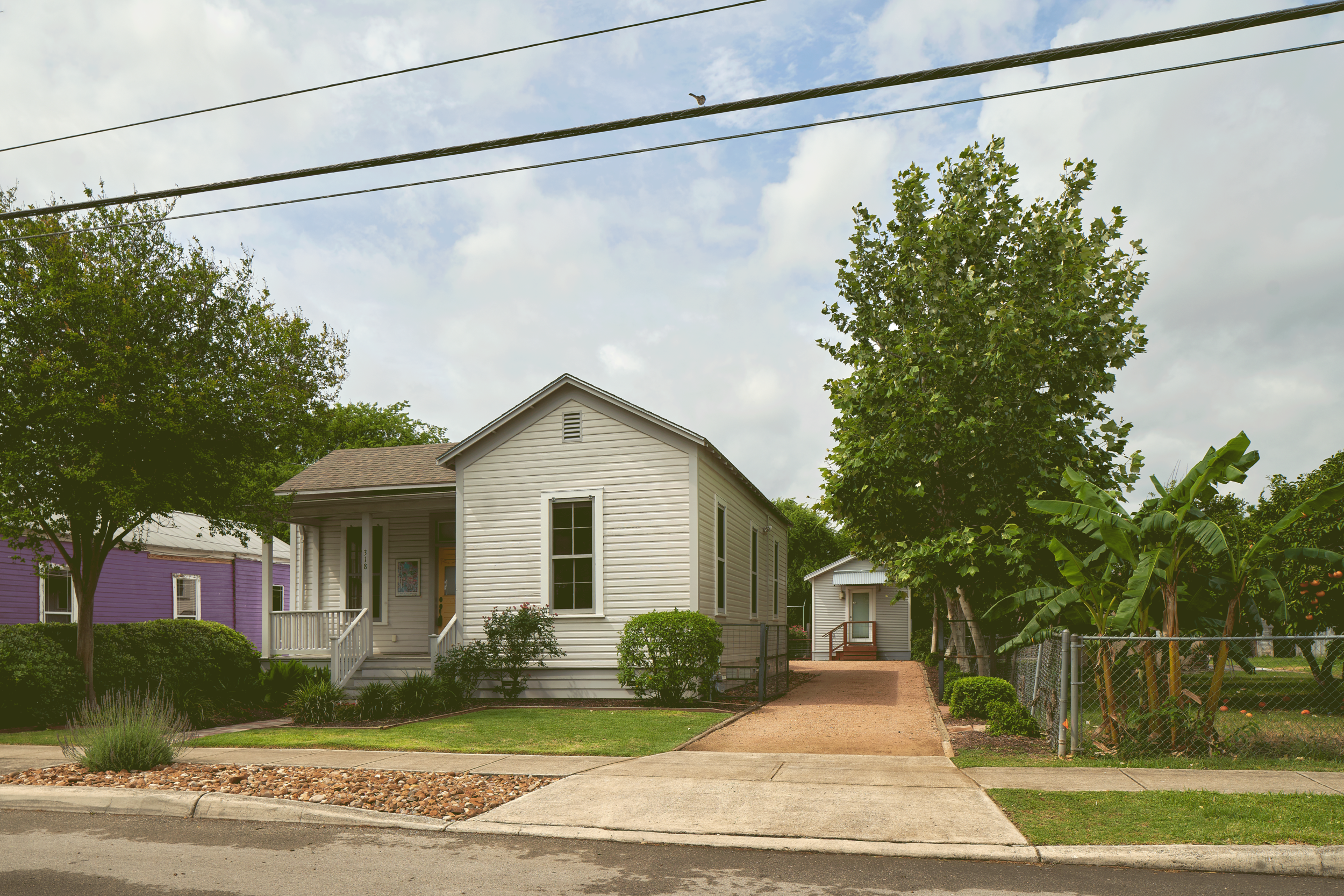 Exterior View, Leigh Street House + Shotgun  House, San Antonio, Texas, 2010. Photo by Dror Baldinger