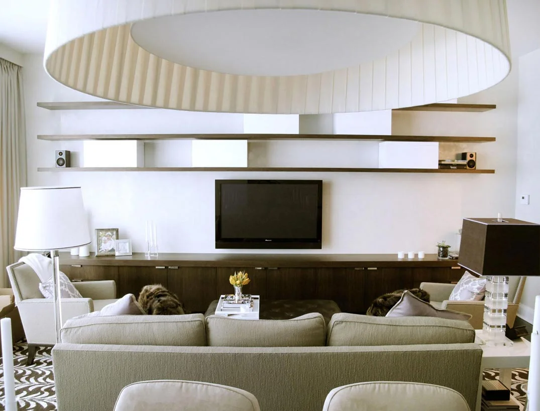 Custom floating wall shelf