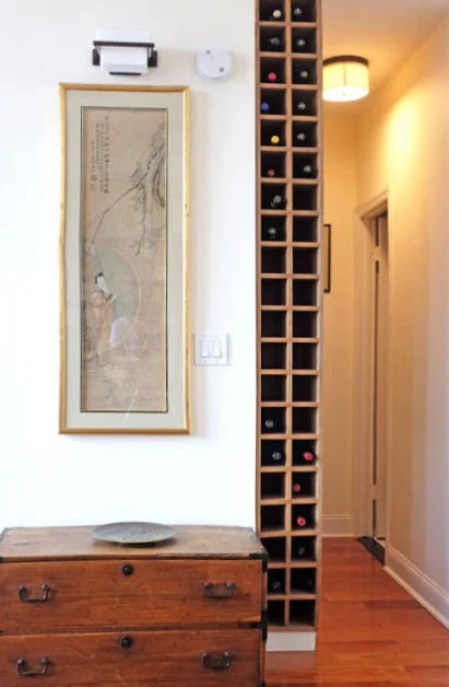 Built-in wine tower