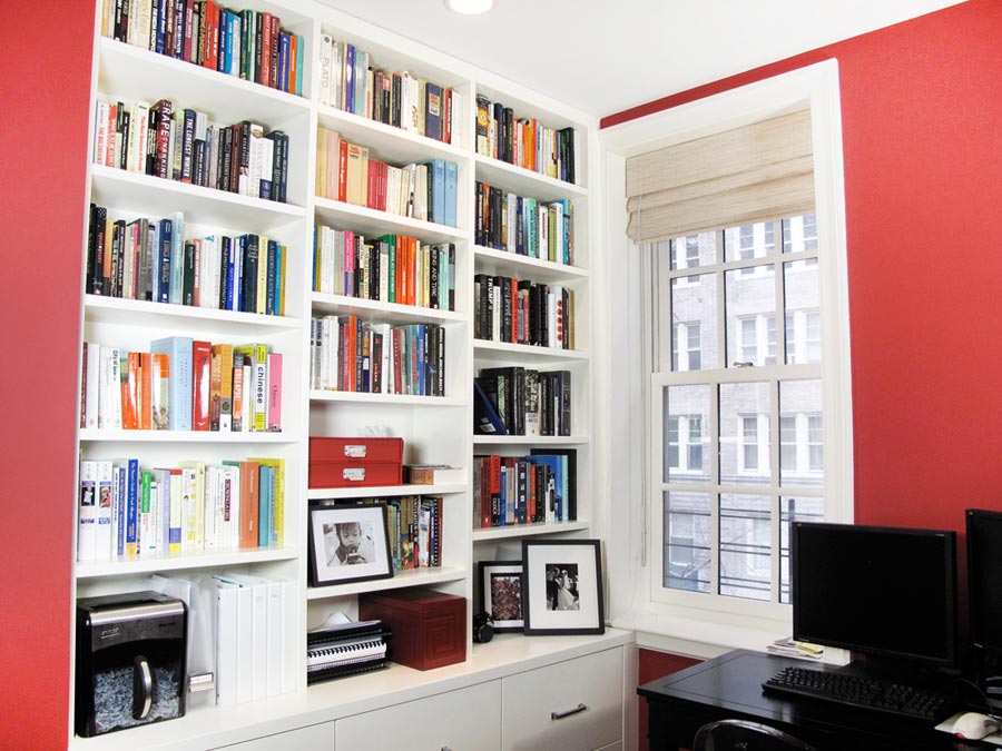 Custom Home Offices Nyc Design, Built In Bookcases With Desk