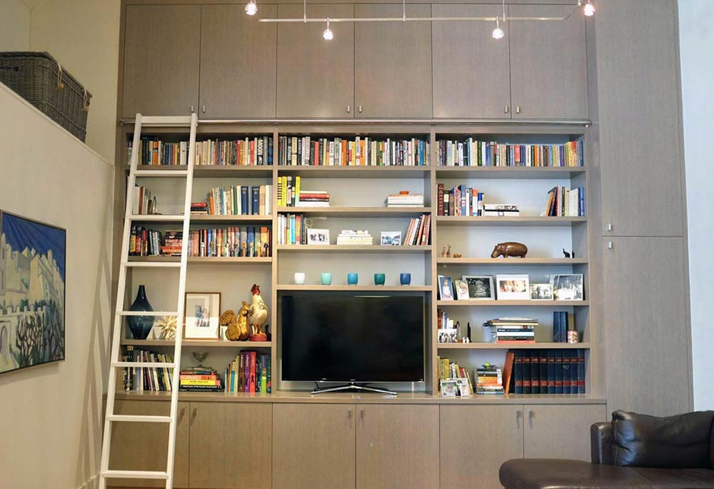 Custom Bookshelves With Ladders Nyc Urban Homecraft